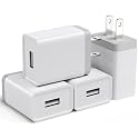 Cube Compatible USB Wall Charger Block - 12W 4 Pack, 2.4A/5V Power Adapter for iPhone 13 12 11 Pro Max SE XS XR X 8 7 6 6S Plus, Samsung, LG, Moto