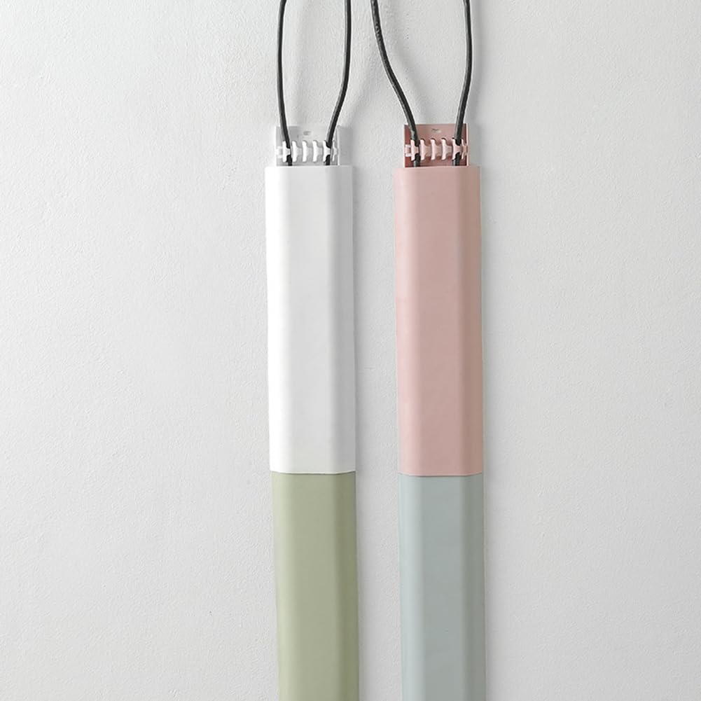 Grey Cable Raceways 4PCS On-Wall Cord Cover Paintable Channel to Hide and Conceal Cords, Cables, or Wires for TV Computer Office Theater