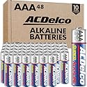 ACDelco 48-Count Triple AAA Batteries, Maximum Power Super Alkaline Battery for Home and Office, 10-Year Shelf Life, Reclosable Packaging