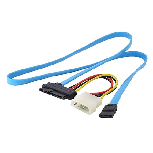 Cablecc Hard Disk SFF-8482 SAS Cable 29P to 1 SATA 7PIN HDD Cable 70cm