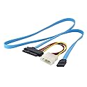 Cablecc Hard Disk SFF-8482 SAS Cable 29P to 1 SATA 7PIN HDD Cable 70cm