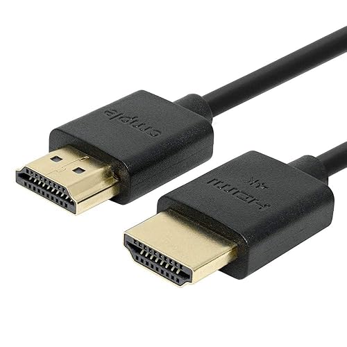 Cmple - Ultra Slim High Speed 4K HDMI Cable 6ft 4K@60Hz 18Gbps HDMI 2.0 Cord HDR Support Gold-Plated Flexible