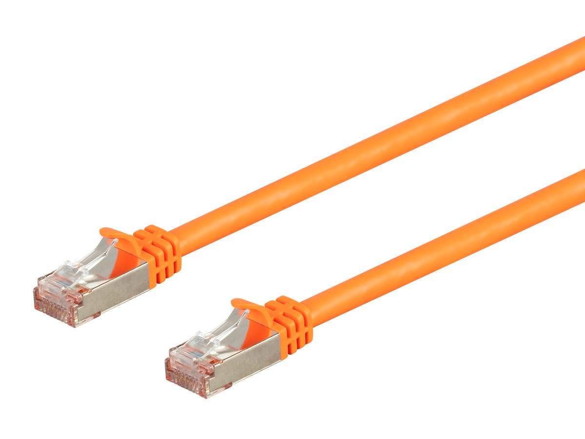 Monoprice Cat7 Ethernet Patch Cable - Flexboot RJ45, Stranded, 600Mhz, S/FTP, CMX, 26AWG, 50 Feet, Blue - Entegrade Series
