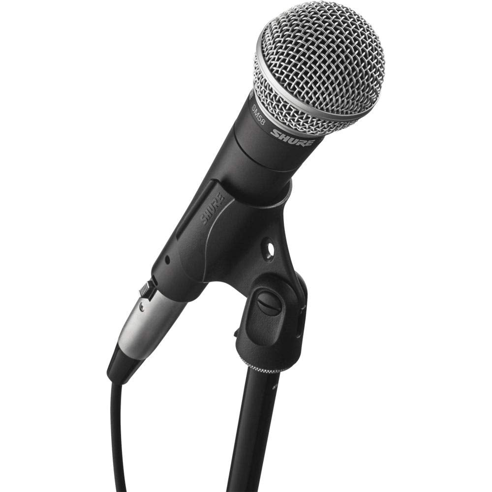 Shure SM58-LC Cardioid Dynamic Vocal Microphone + Extra Two (2) XLR Cables Bundle