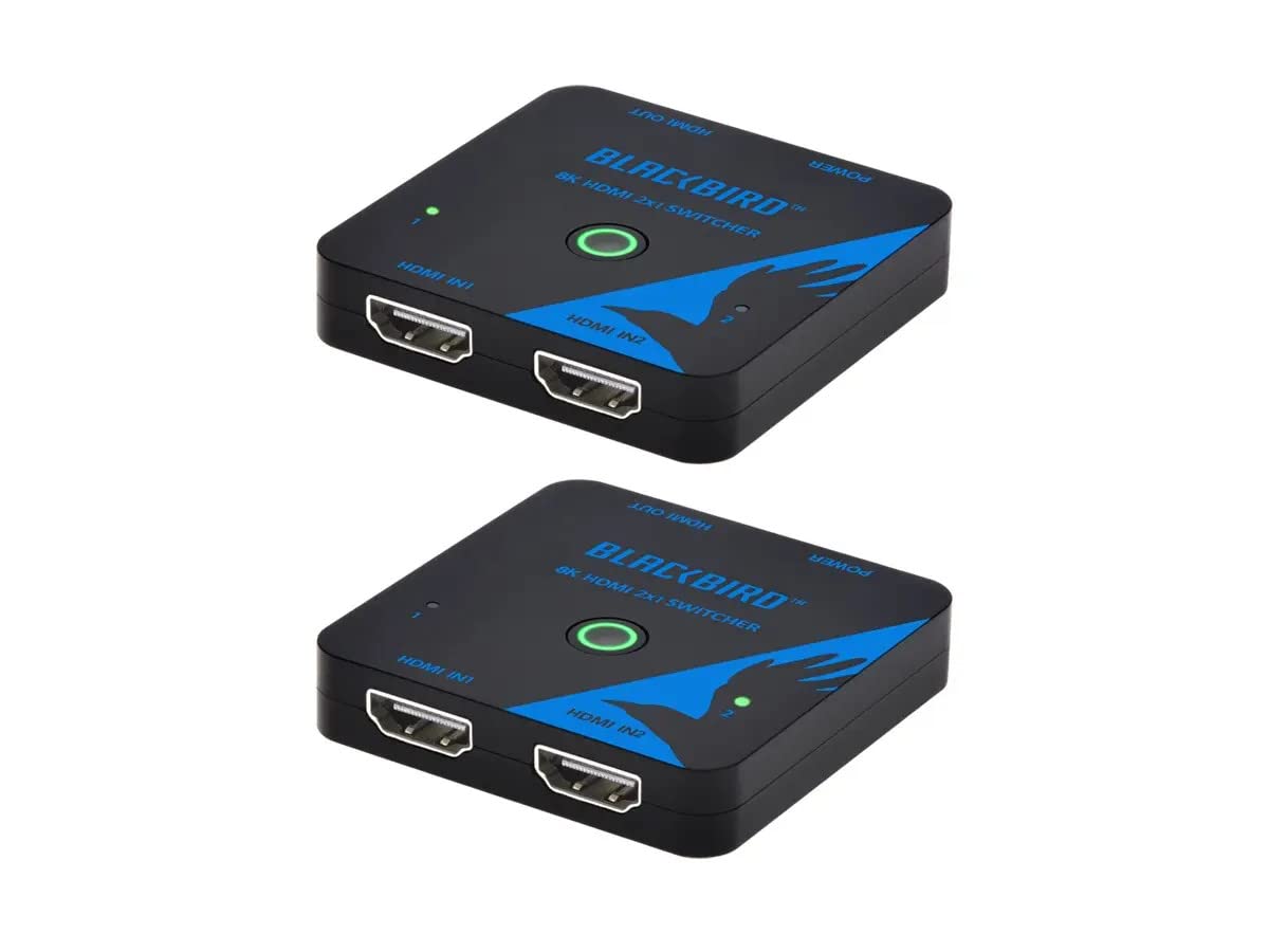 Monoprice 2x1 HDMI Switch, 8K@60Hz, 4K@120Hz, 48Gbps, HDMI 2.1, HDCP 2.3, HDR10+ and Dolby Vision, Low Latency Support, for HDTV, Xbox, PS5/4/3