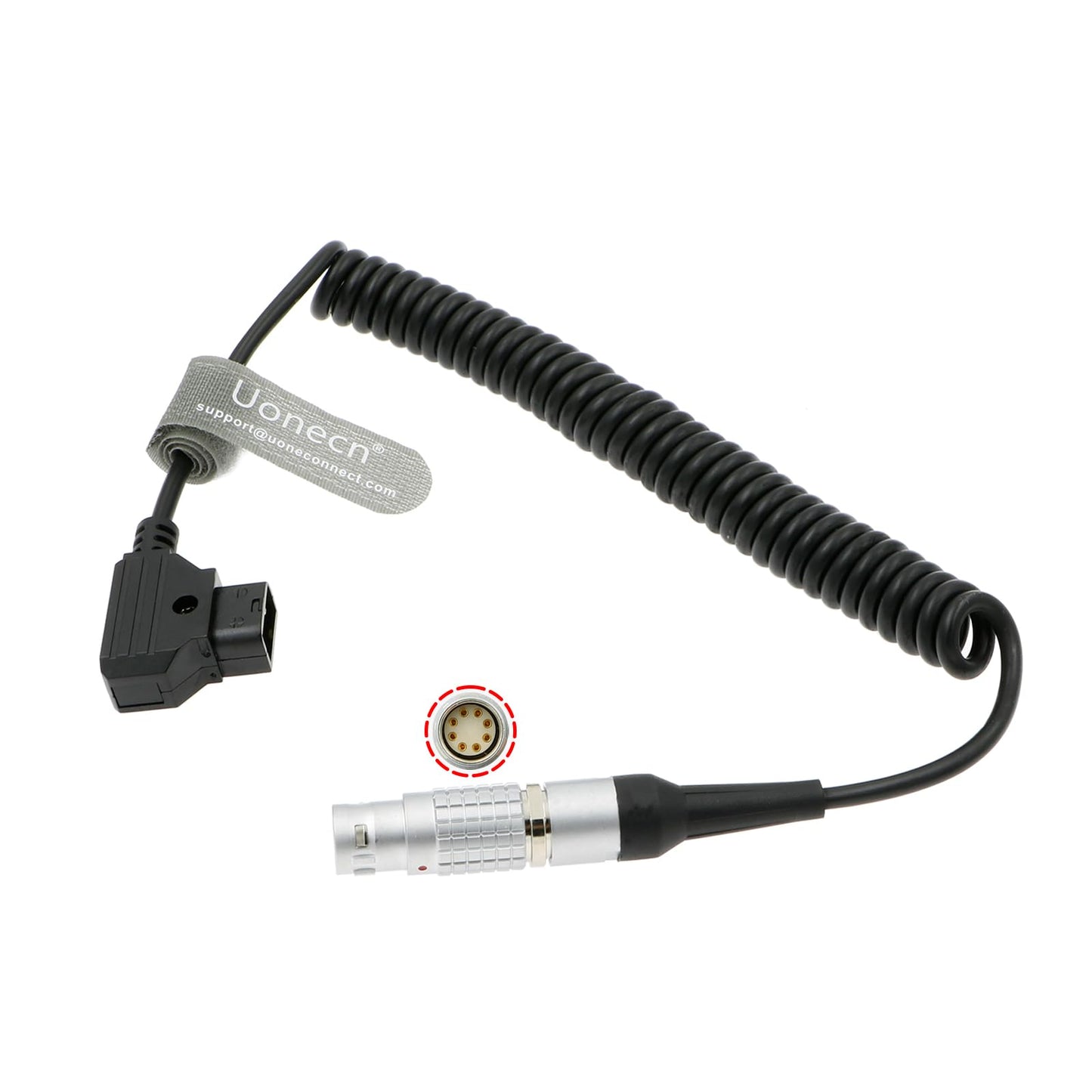 Uonecn ARRI Alexa MINI Camera Power Coiled Cable 8-Pin Female to Dtap