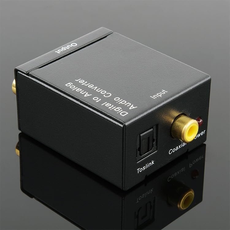 Digital to Analog Audio Converter, Optical/Coaxial/Spdif to RCA, 96KHz Sampling Rate, Gold-Plated Interface It is Suitable for converting Audio from