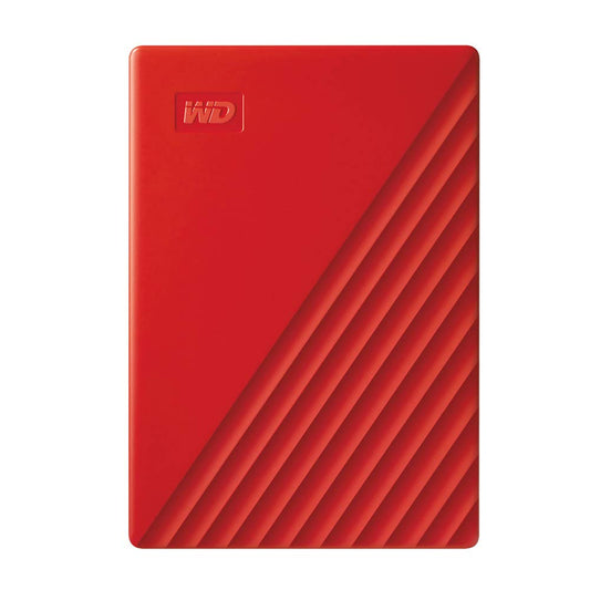 WD 2TB My Passport, Portable External Hard Drive, Red, backup software with defense against ransomware, and password protection, USB 3.1/USB 3.0