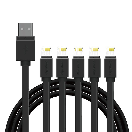 Gigastone ?5-Pack? Charging Cable for Apple Lightning Devices, 3ft Fast Charge 12W, Compatible with iPhone, iPad, Charging only, Data Sync not…