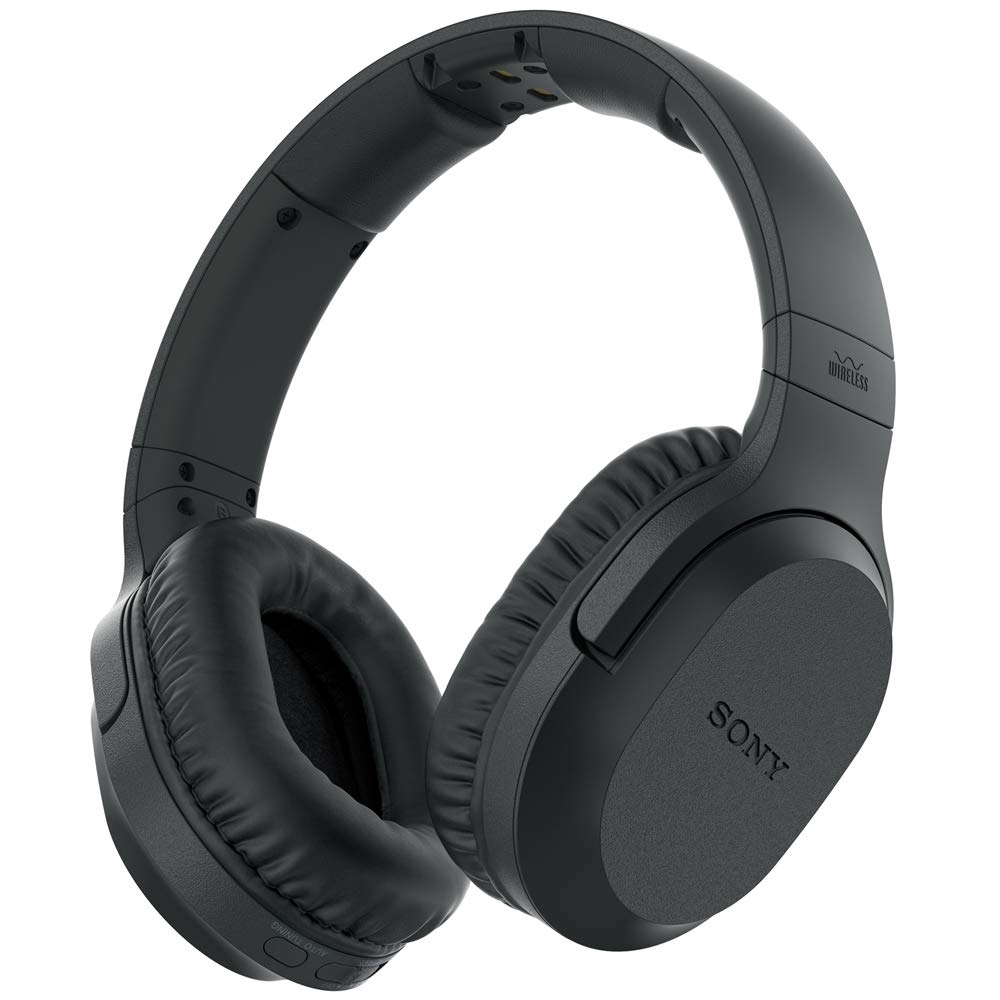 Sony WH-RF400 Wireless Home Theater Headphones Black Bundle with Tech Smart USA Audio Entertainment Essentials Bundle and 1 YR CPS Enhanced…