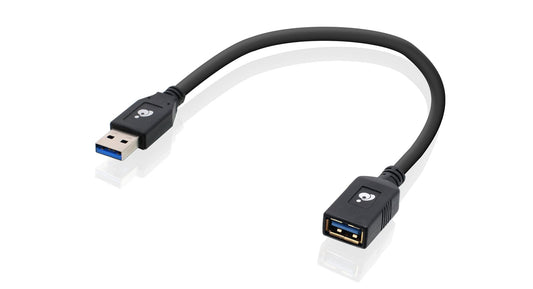 IOGEAR USB 3.0 Extension Cable Male to Female 12-Inch, G2LU3AMF