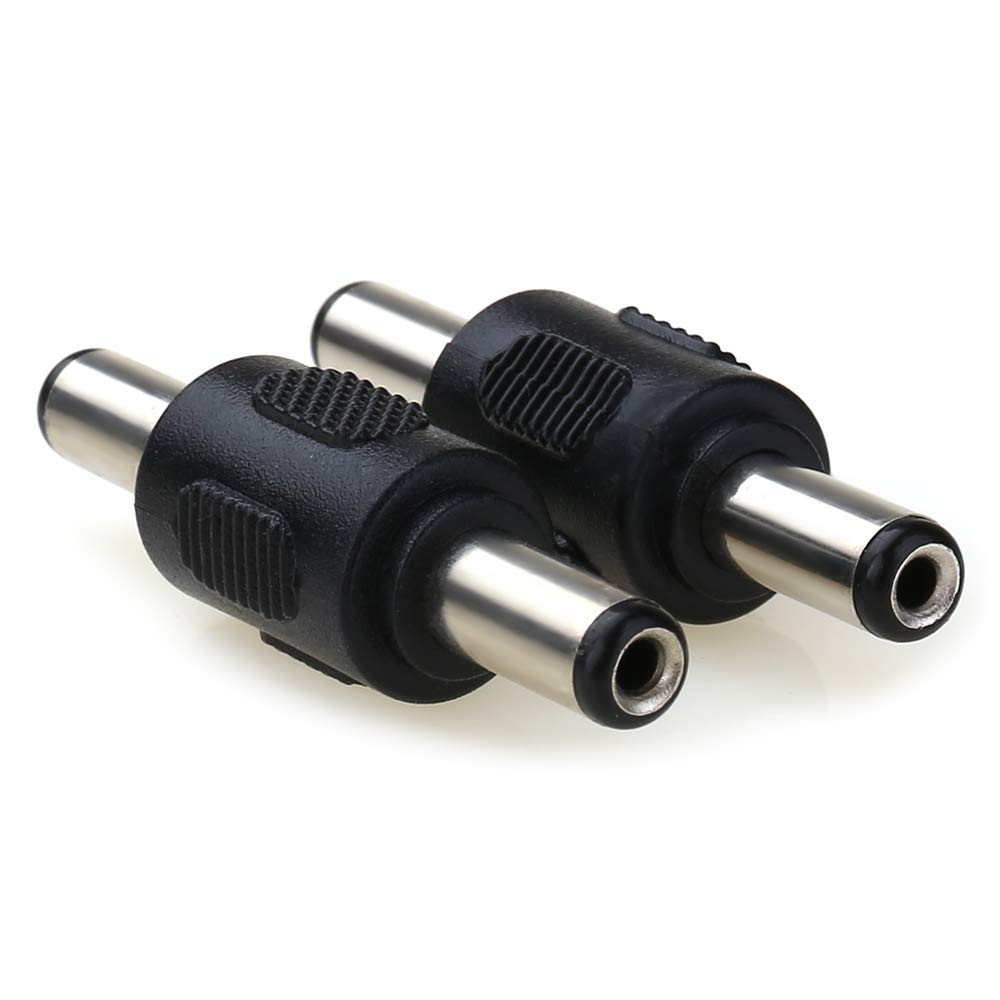 MOBOREST 12V 5.5mm x 2.1mm DC Power Connector Adapter, 12/24V Male to Male Power Jack Socket for Led Strip CCTV Security Camera Cable Wire Ends Plug