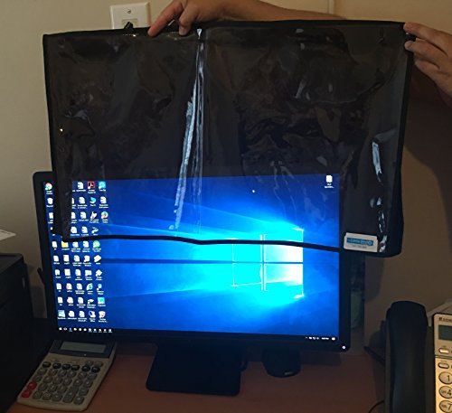 Comp Bind Technology Cover Compatible with Dell 27'' FHD Monitor P2720D. Front Clear Transparent Marine Black Cover Dimensions 24.5''W X 3''D X