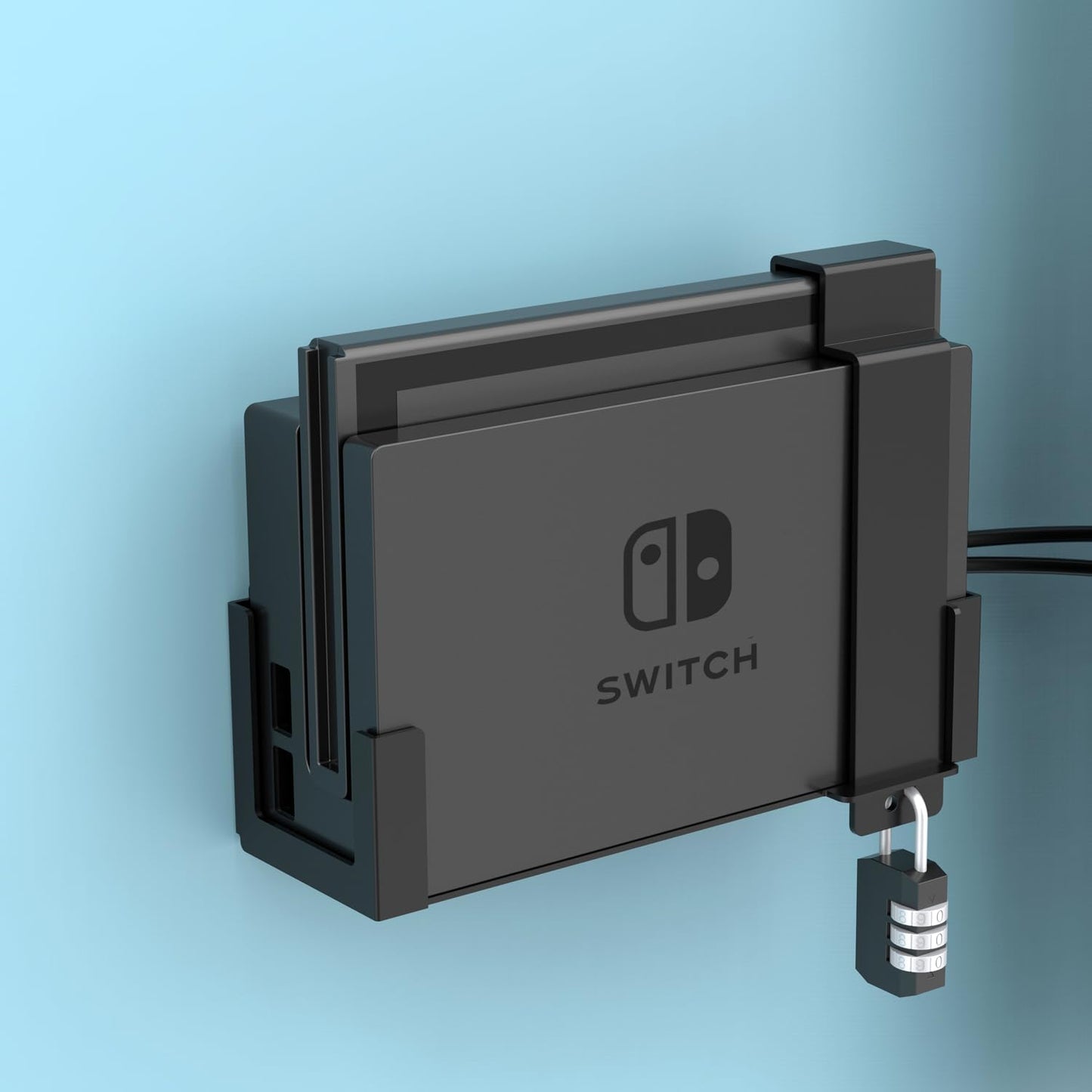 Monzlteck Anti Theft Wall Mount for Nintend Switch Original/OLED - Secure Gaming Solution - Keep Your Switch Safe and Organized