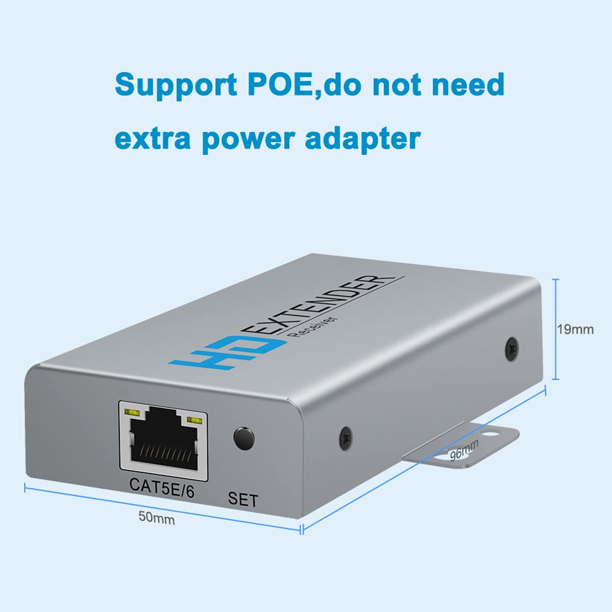 HDMI Extender Over Network IP Ethernet Kit Cat5e / Cat6 Cable 1080P @ 60Hz - Up to 164 ft - HDMI Loop Out POE Function Supported (Transmitter