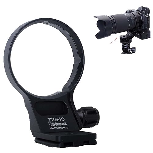iShoot Tripod Mount Ring Lens Collar Compatible with Nikon Nikkor Z 70-180mm F2.8 & Z 28-400mm F4-8 VR, Support Vertical Shoot, Quick Release Plate