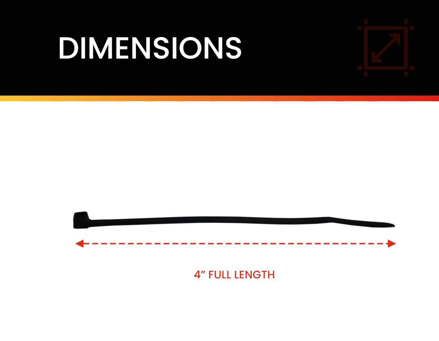 Pro Tie Ultra Light Duty, Self-Locking Nylon Cable Wire Ties for Indoor and Outdoor Use | 4-Inch, 18 lbs. Tensile Strength, UV Black Nylon, 100-Pack