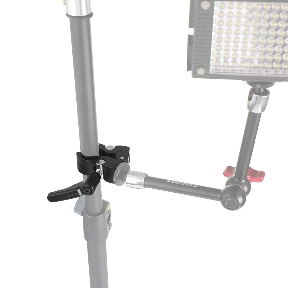 Kayulin Super Crab Clamp with 1/4"-20 & 3/8"-16 Thread Hole for Camera Flash Light