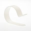 100 Pack R-Type Cable Clamp 1/4" - Clear White - Wire Management - Wire Organizer - Home, Automotive, Marine, Office Wire Organizer
