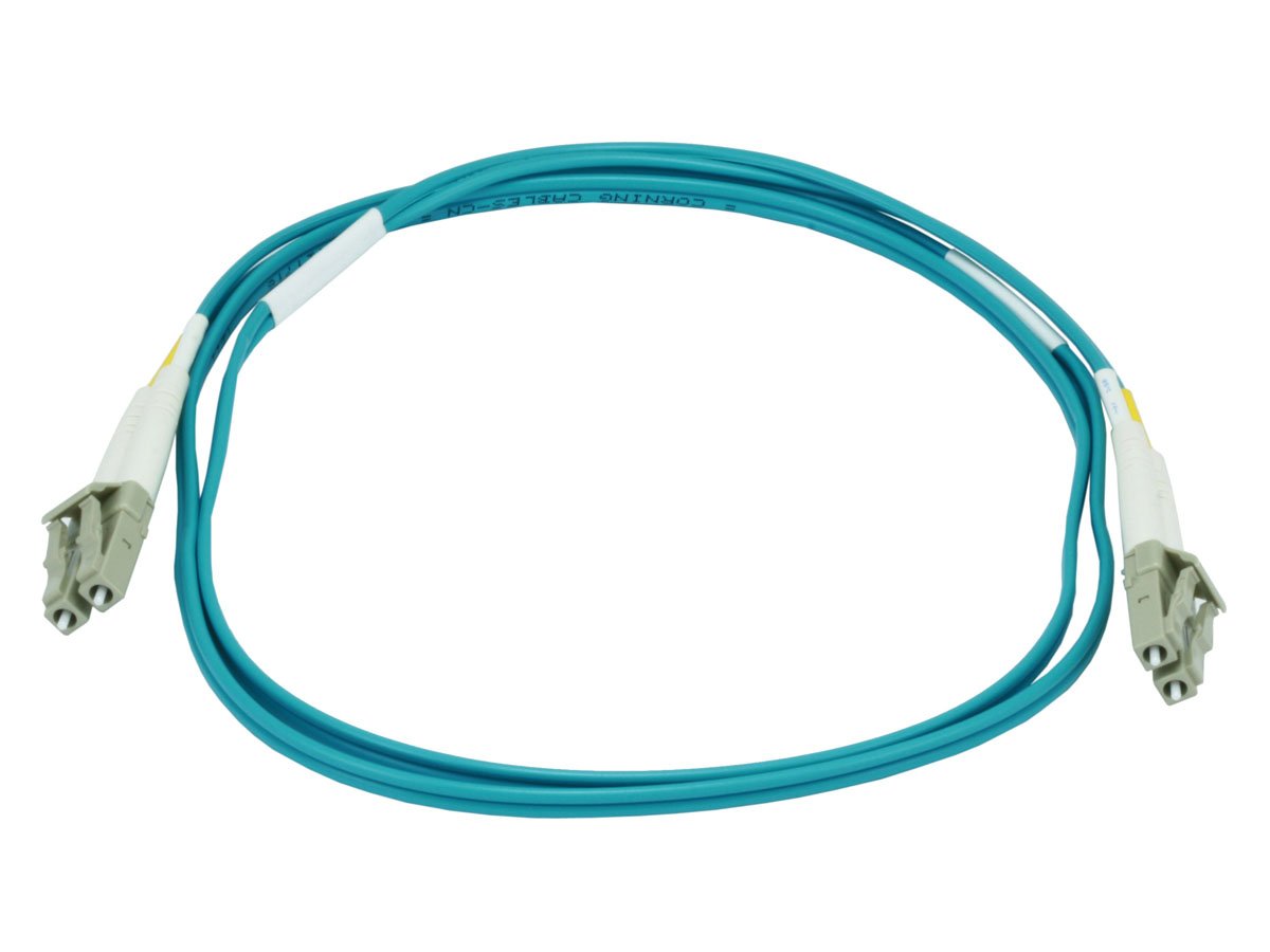 Monoprice 10Gb Fiber Optic Cable, LC/LC, Multi Mode, Duplex - 50 Meter (50/125 Type) - Aqua