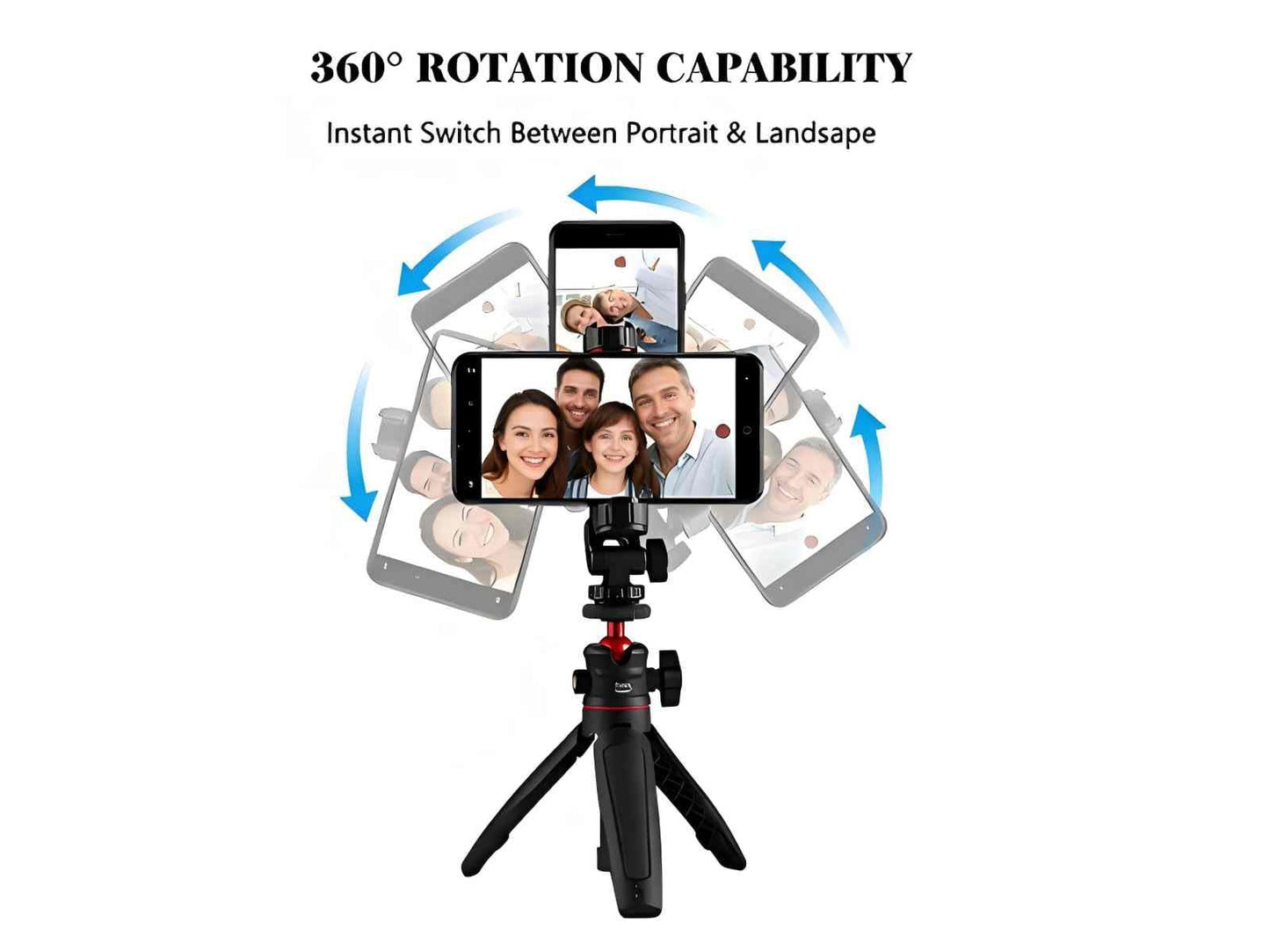 Gonymask 1/4" Screw Mini Camera Tripod for Sony ZV-1 II ZV-E10 Canon R50 DJI Pocket 3, 2-in-1 Phone Tripod Stand & Extendable Selfie Stick, 360° Ball