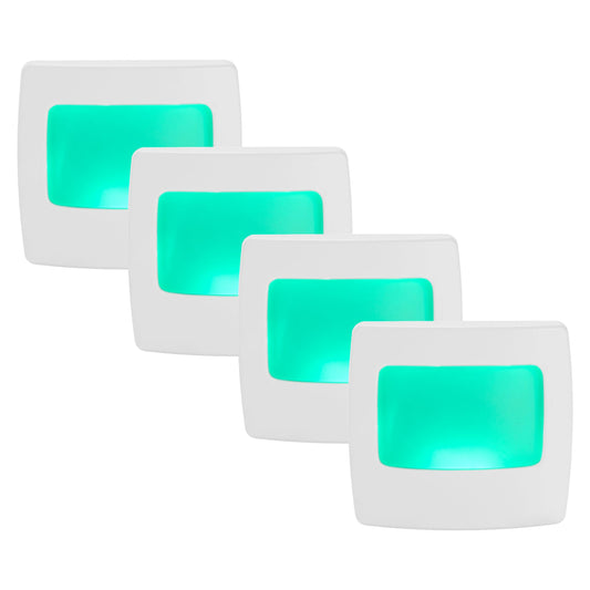 Maxxima Mini Green Always On LED Night Light - Ideal Plug-in Lighting for Bedrooms, Bathrooms, Kitchens, Kids' Nursery, Hallways, Stairs or Any Dark