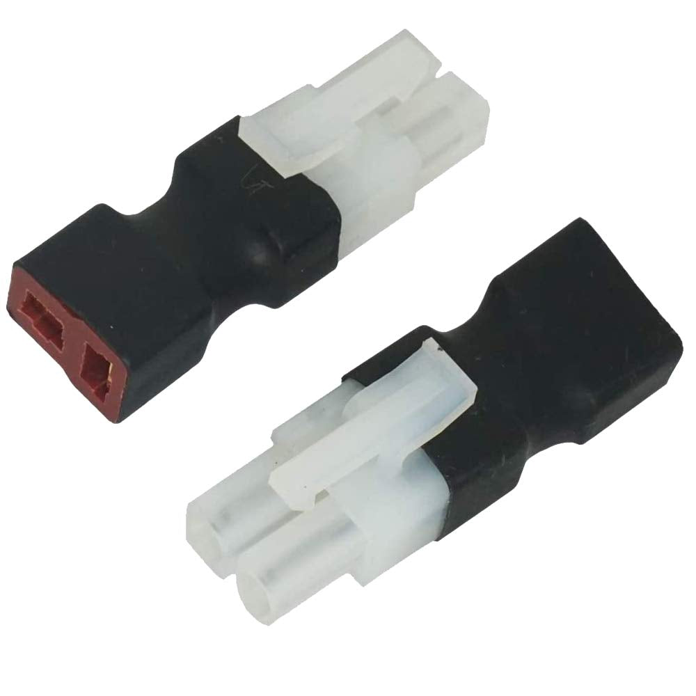 Yiqigou 2 Pairs Deans Style T-Plug Connector to BigTamiya Style Connector Conversion Adapter RC Male Female Connector for RC FPV Drone Car Truck Lipo