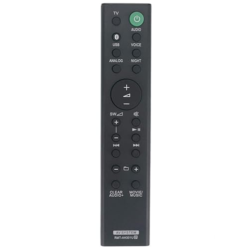 RMT-AH301U Soundbar Replacement Remote Control Applicable for Sony HT-MT300 HT-MT301 HT-MT300/B HT-MT300/W HTMT300 HTMT301 Sound Bar