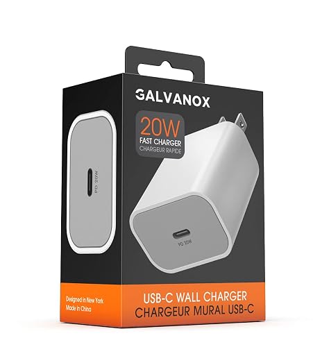 Galvanox PD Wall Charger Adapter Block Type C for Samsung Galaxy Phones/iPhone Models (20W)