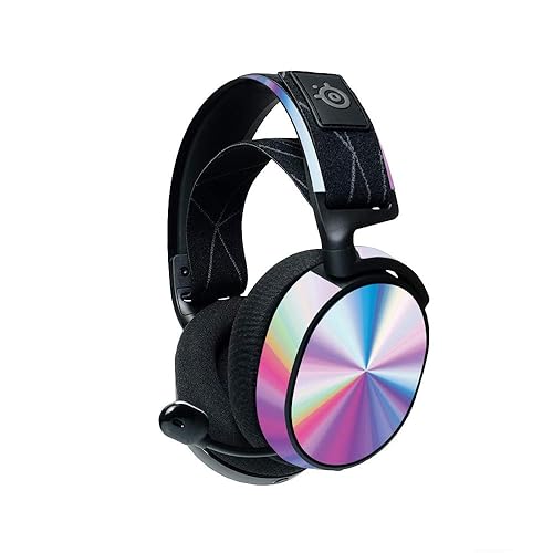 MightySkins Compatible with Steelseries Arctis 7 Gaming Headset (2019) - Rainbow Zoom | Protective, Durable, and Unique Vinyl Decal| Easy to Apply