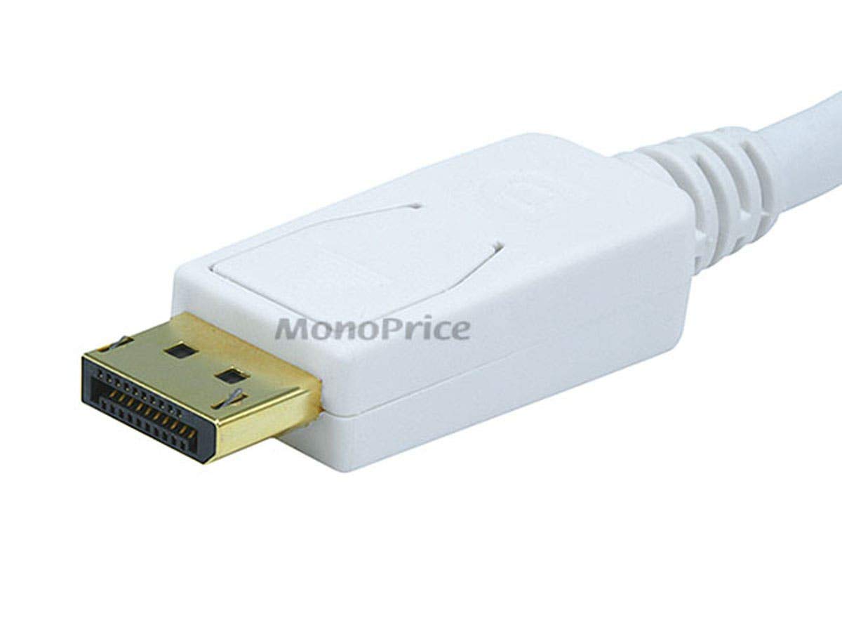 Monoprice 10FT 32AWG Mini DisplayPort to DisplayPort Cable - White