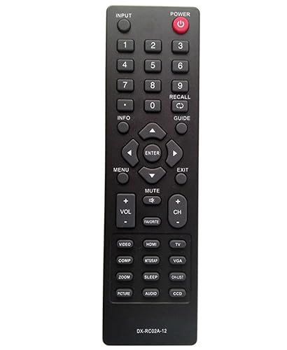 DX-RC02A-12 Replace Remote Control for DYNEX LCD TV DX-26L100A13 DX-32L100A13 DX-37L130A11DX-40L130A11 DX-15L150A11 DX-19L150A11 DX-22L150A11