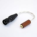 GAGACOCC 4pin XLR Male to 4.4MM Female Balanced Crystal Clear Silver Plated Shield Audio Adapter for Sony NW-WM1Z 1A MDR-Z1R TA-ZH1ES PHA-2
