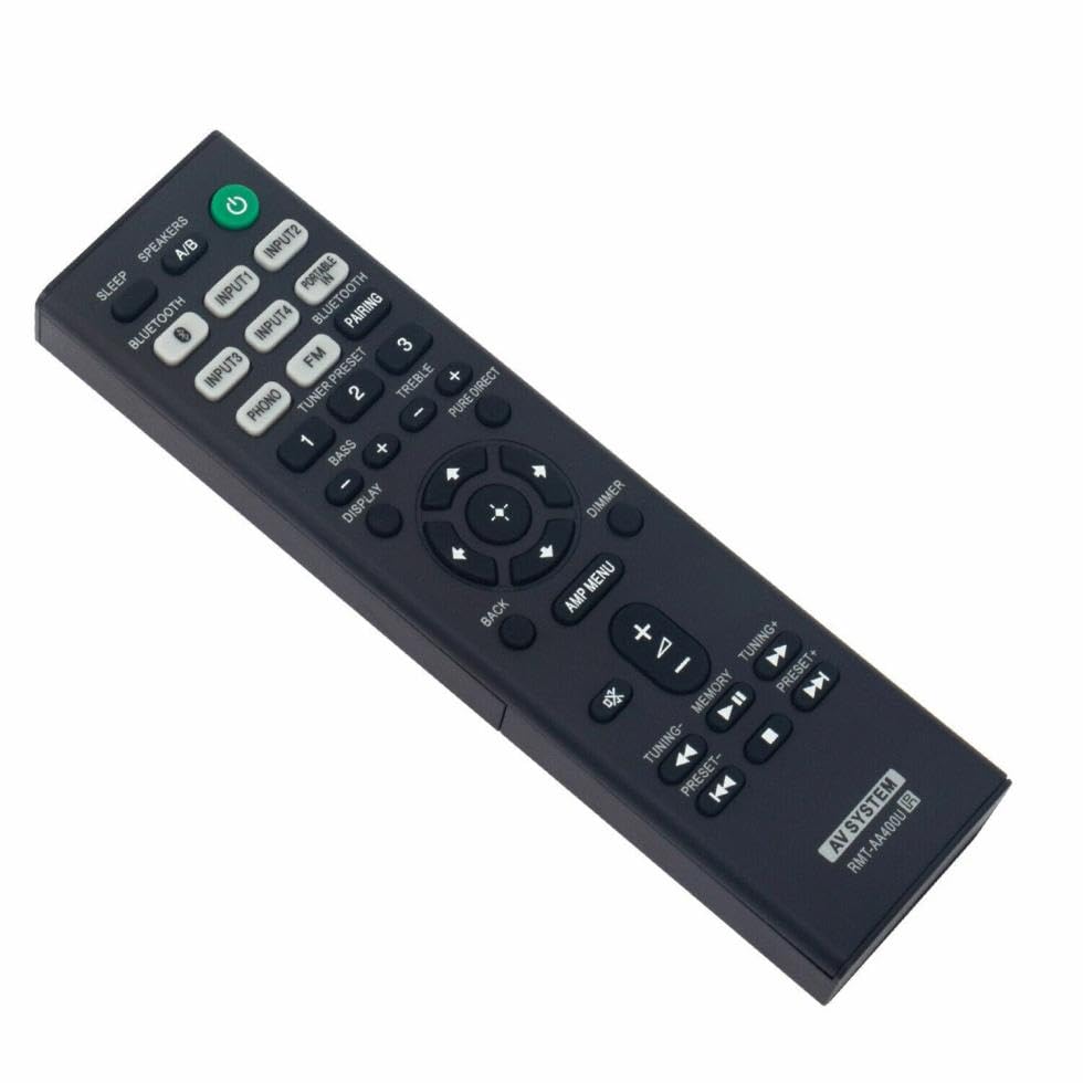 RMT-AA400U Replacement Remote Control for Sony Stereo Receiver AV Receiver Home Theater in Living Rooms or Rooms, No Programming or Pairing Needed