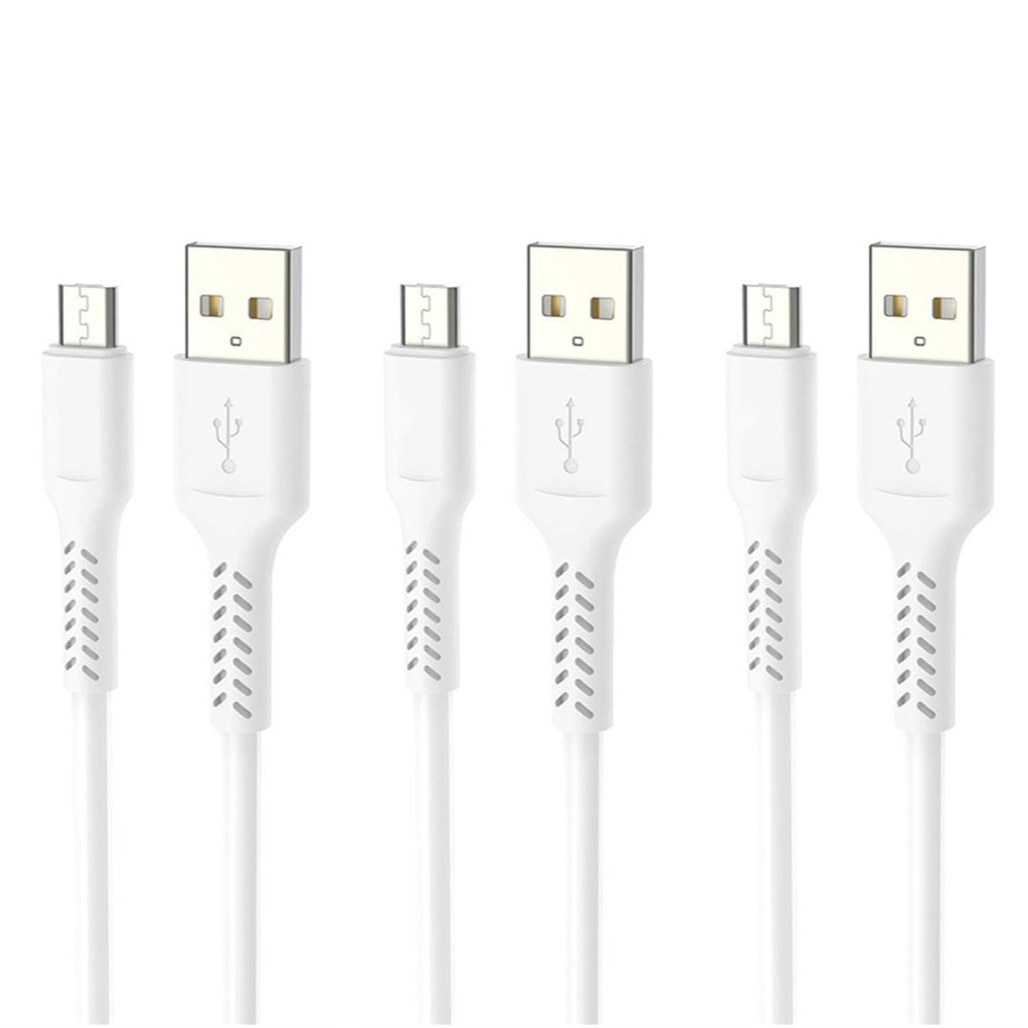 3 Pack of ALINNA Micro USB Cables, Android Charger Cord Sync & Fast Charging (2.1A) Cable Compatible with Galaxy S7 S6 J7 Edge Note 5, Kindle, Android