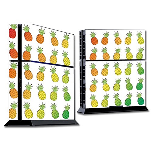 MightySkins Skin Compatible with Sony PS4 Console - Rainbow Pineapples | Protective, Durable, and Unique Vinyl Decal wrap Cover | Easy to Apply