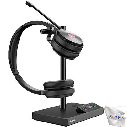 Yealink WH62 UC Headset, Connects to Deskphone, PC/Mac, Softphones - Works with Teams, Zoom, RingCentral, 8x8, Vonage, with Global Teck Microfiber…