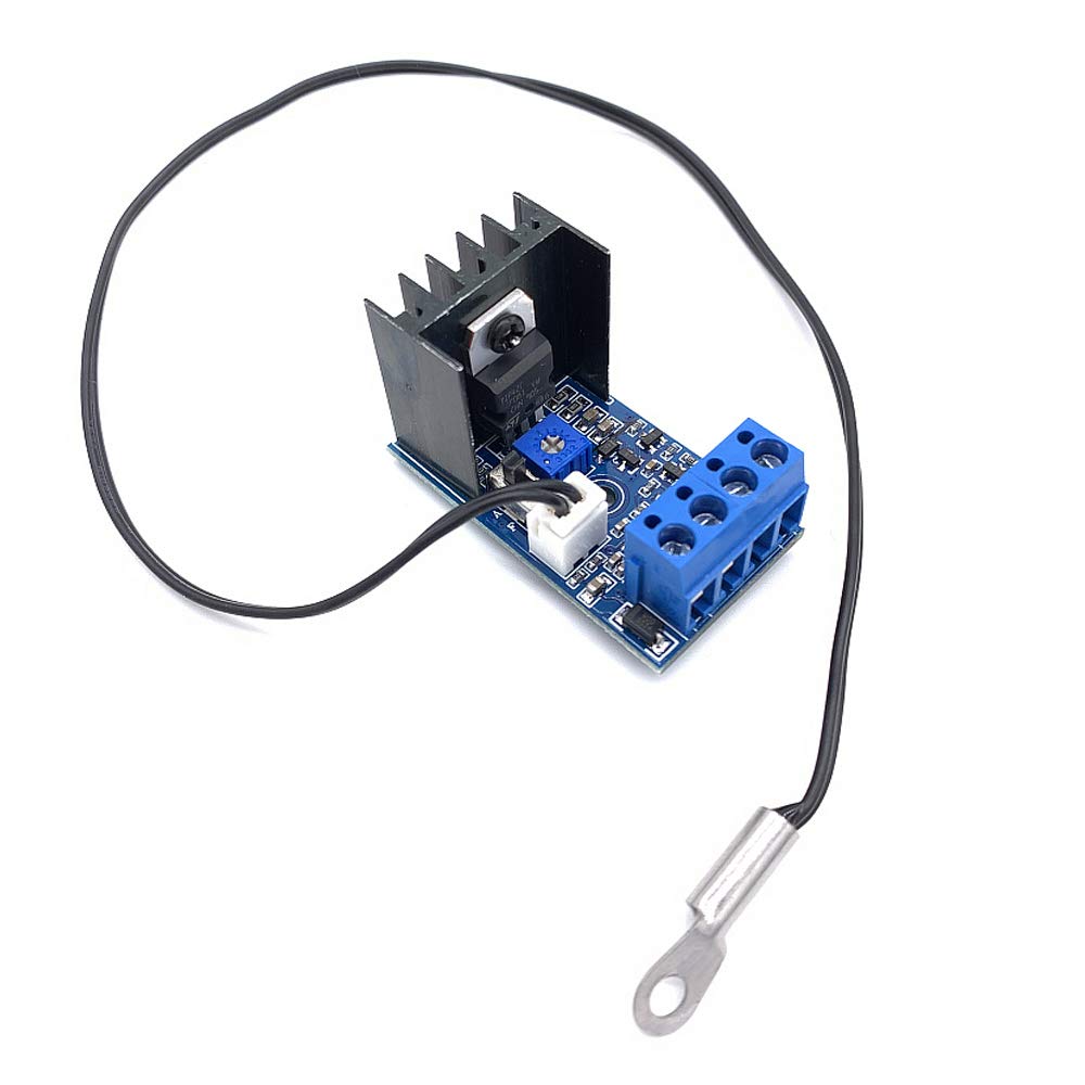 DC 12V 1A Automatic PC CPU Fan Temperature Control Speed Controller Case Fan Speed Governor with Sensor for 2 3 4 Wire Fan