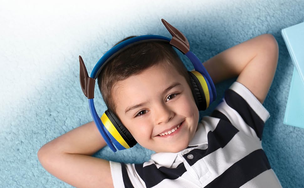 EKIDS - PAW Patrol Chase Bluetooth Headphones for Kids, Wireless Headphones for SC