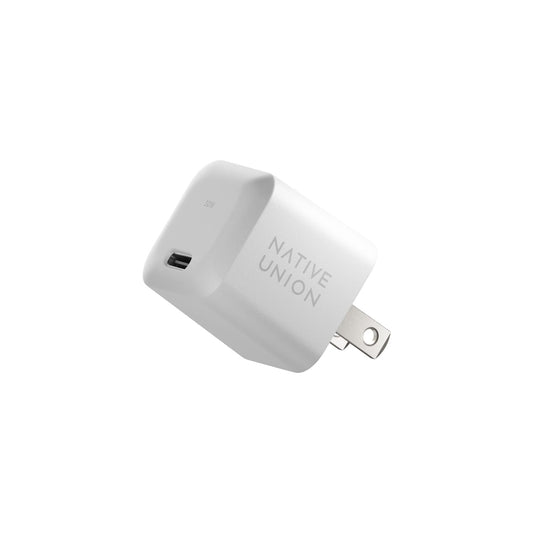 Native Union Fast GaN Charger PD 30W - Ultra-Compact Power Delivery Enabled USB-C Charger - Made of Recycled Materials - for MacBook Air, iPads