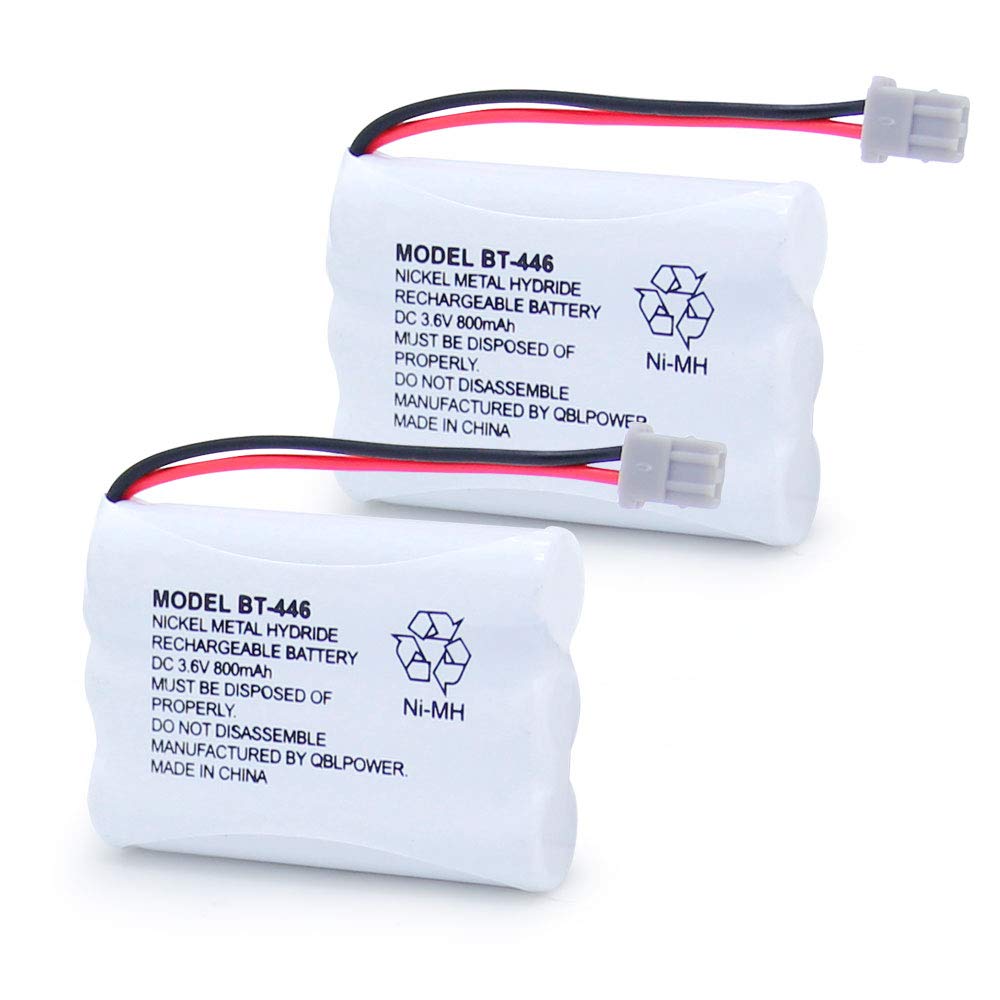 QBLPOWER BT446 BT-446 Cordless Phone Battery Rechargeable Compatible with Uniden BBTY0503001 BT-1004 BT-1005 GE-TL26402 BT-504 CPH-488B 3.6V 800mAh (2