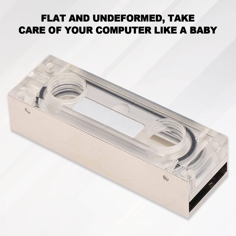 M2 Solid State Drive Water Block 2280, Copper Cold Plate Heat Sink with Ring for PC Water Cooling System