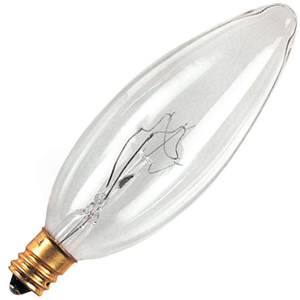 Bulbrite 5CTC/32/3 5-Watt 130-Volt Incandescent Torpedo Chandelier Bulb, 32mm, Clear