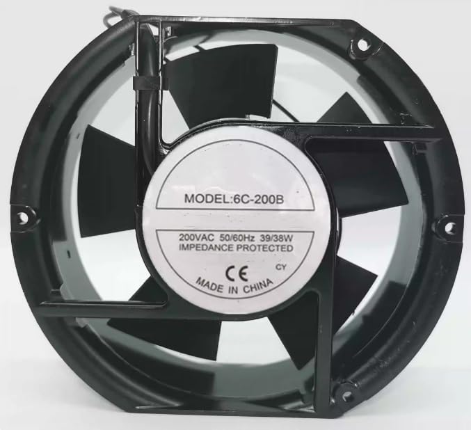 6C-200B AC 200V 39/38W 172x150x51mm 2-Wire Cooling Fan
