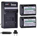 Tectra 2-Pack NP-FV50 Battery and Charger Kit for Sony NP-FV30 NP-FV40 NP-FV50 & Sony FDR-AX53 HDR-CX230 HDR-CX220 CX330 CX380 CX455 CX900 CX430V