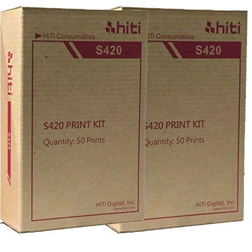 Hiti Paper and Ribbon Pack 87.P3410.03BV for S420 Printer, 100 Sheets 4x6 Prints