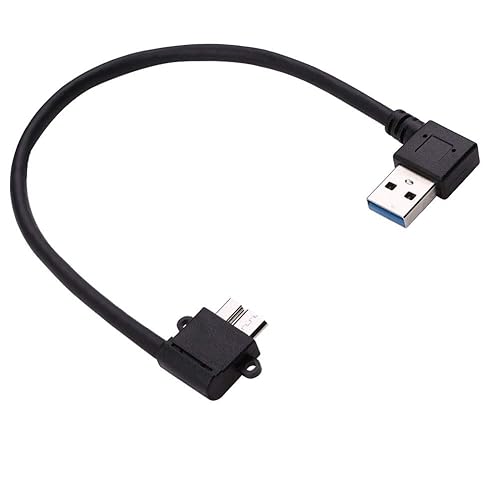 USB 3.0 Micro B Right Angle Cable for BlackBerry Passport, Seagate & Toshiba External Hard Drives