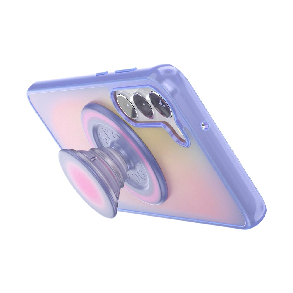 PopSockets Samsung Galaxy S23+ Phone Case Compatible with MagSafe, Purple - Aura
