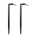 LL LIGHTING LIVING Low Voltage Pathway Lights 2PK Outdoor Landscape Lighting 1.2W 40 Lumen 2700K 12V AC Path Lights with Replacement Bulb Wire