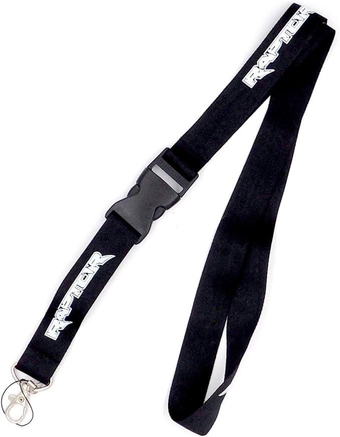 AU-TOMOTIVE GOLD Official Licensed for Ford Raptor White Word Black Universal Lanyard Neck Strap Key Chain